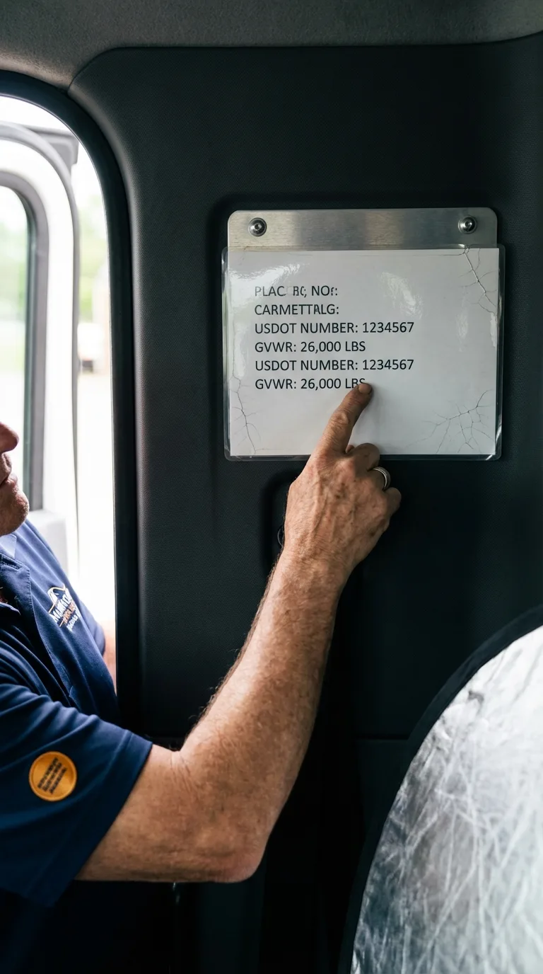 USDOT licensing placard verification in Port Jefferson
